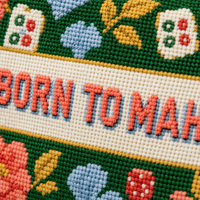 Housse de coussin Mahjong brodée à la main en polyester, faite à la main, pour salle de jeux, vente en gros, OEM