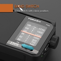 Tomashi T-15 OEM ODM Radio portable vintage AM/FM 2 bandes de haute qualité avec haut-parleur intégré, lecteur MP3, USB et indicateur LED