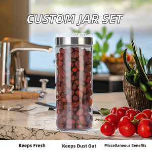 Tarro de Vidrio Minimalista con Forma Personalizada para Miel, Galletas, Salsas Picantes y Alimentos, con Etiqueta Personalizada - Product Image 2