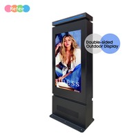 Pantalla LCD de 43, 55 y 65 Pulgadas, Impermeable IP65, para Exteriores, de Doble Cara, Tipo Tótem, con Soporte de Pie, para Señalización Digital, con Tecnología Antireflejo AG