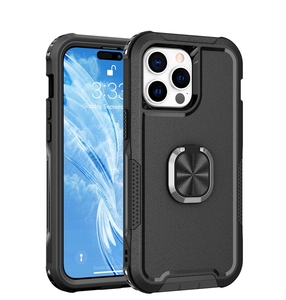 เคสโทรศัพท์3 in 1แบบไฮบริดมีวงแหวนกันกระแทกสำหรับ <span class=keywords><strong>iPhone</strong></span> 15 14 13 12 11 <span class=keywords><strong>XS</strong></span> XR PRO MAX ฝาครอบป้องกันด้านหลัง - Product Image 2