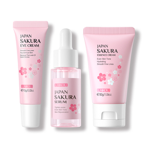 Set de Cuidado Facial LAIKOU Sakura 3 Piezas Hidratante Reduce Líneas Finas Ilumina el Tono de la Piel con Crema para Ojos y Sérum - Product Image 6