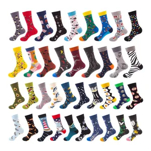 Цветные носки от производителя с собственным логотипом, мужские Нескользящие хлопковые носки