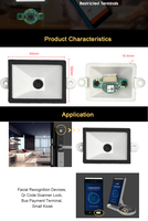 Rakinda LV5300 Intégrer QR Scanner USB RS232 Utilisant dans le Kiosque Tourniquet Bus Machine de Scanner de Code Barres ROHS 1 ans 32 peu de Réparation Stock