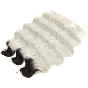 Extension Capelli Sintetici All'ingrosso di Alta Qualità in Fibra Premium Resistente al Calore Body Wave Ombré Biondo per <span class=keywords><strong>Trecce</strong></span> e Lavorazione all'Uncinetto - Product Image 5