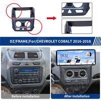 Meihua Cadre de tableau de bord 12,3 pouces UV argenté pour lecteur DVD Android de voiture, compatible CHEVROLET COBALT 2016-2018