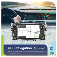 Podofo-Autoradio Android 7 ''IPS 4 + 64G sans fil CarPlay/Android Auto GPS WIFI FM RDS AI DSP pour Ford Focus II/S-Max/Mondeo 9