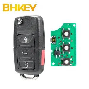 For 2002 - 2005 VW Golf Jetta 3+1 Buttons Fliping Remote Key 315Mhz ID48 Chip 1J0959753AM 1J0959753DC