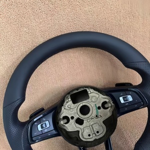 พวงมาลัยหนัง R Line สำหรับรถยนต์ Volkswagen Golf 5 6 7 7.5 <span class=keywords><strong>Jetta</strong></span> MK5 MK6 MK7 MK7.5 GTI Polo Passat CC - Product Image 4