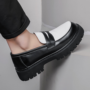 <span class=keywords><strong>Scarpe</strong></span> Eleganti Personalizzate <span class=keywords><strong>con</strong></span> <span class=keywords><strong>Suola</strong></span> Spessa <span class=keywords><strong>in</strong></span> Morbida Pelle Microfibra 38-44 Mocassini Casual Bicolore per <span class=keywords><strong>Uomo</strong></span> - Product Image 3