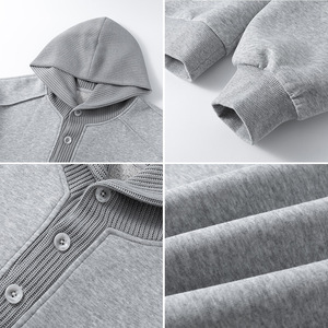 <span class=keywords><strong>Pull</strong></span> à capuche tricoté américain pour homme, style <span class=keywords><strong>vintage</strong></span> haut de gamme, avec boucle décorative, idéal pour le printemps - Product Image 4