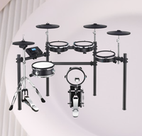 Kit de batterie électronique Factory-Direct Tambour électronique jazz à peau de maille pour enfants débutants Pratique à domicile et adultes