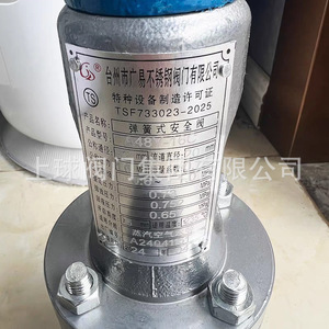 Válvula de seguridad Taizhou Guangyi A48Y-16C con brida para alivio de presión de vapor, aire y agua para calderas, tuberías y tanques - Product Image 1