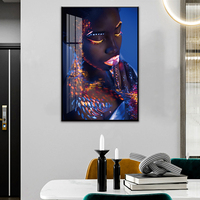 Encadré Africain Femmes Toile Mur Art Noir Femme Beauté Peinture Abstraite Impressions Sur Toile Salon Chambre Style Africain