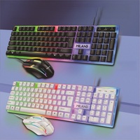 Clavier et souris de jeu RVB personnalisés en usine, ensemble MilangT6, nouveau clavier et souris avec langues personnalisées, Teclado Klavye