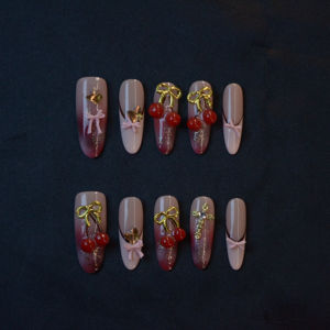 <span class=keywords><strong>Faux</strong></span> <span class=keywords><strong>ongles</strong></span> complets ENNA Factory Direct Luxury 3D Almond Cherry en ABS, <span class=keywords><strong>colle</strong></span> pour nail art, usage en salon, vente en gros pour les doigts - Product Image 1