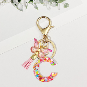 Llavero <span class=keywords><strong>de</strong></span> Aleación Más Vendido con 26 Letras Inglesas, un Colgante para Bolso <span class=keywords><strong>de</strong></span> Chica Juvenil y Adorable, y Accesorios para Coche. - Product Image 5