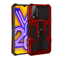 Étui robuste en PC rigide et TPU souple, magnétique, antichoc, avec support, anneau de téléphone pour Vivo V21E V21 5G Y20, coque arrière