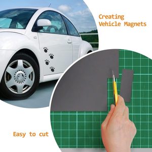 Rouleau d'aimant en ferrite souple sans adhésif, feuille magnétique flexible noire pour travaux manuels et découpes personnalisées - Product Image 3