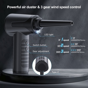 Souffleur d'air sans fil puissant rechargeable, pistolet de nettoyage sans fil, mini aspirateur de voiture portable, 50000 tr/min - Product Image 4