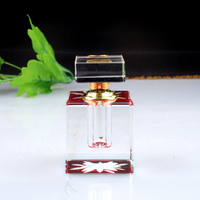 Flacons de parfum carrés en cristal transparent de luxe exquis 3ml 6ml 12ml avec logo personnalisé – Essentiels élégants en verre pour cadeau de Saint-Valentin