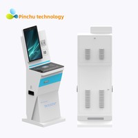 Borne de prêt et de retour de livres en libre-service verticale avec écran tactile Full HD de 215 pouces, lecteur de carte IC, lecteur de codes-barres et scanner de codes QR