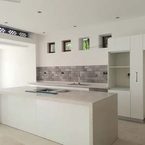 Large Modern Kitchen Island Muebles De Cocina Modern Kitchen Furniture White High Gloss Pvc Kitchen <b>Cabinet</b> - Product Image 1