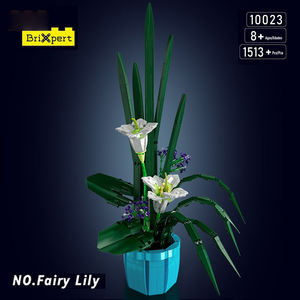 Mould King 10023 1513 Uds serie de flores Fairy Lily <span class=keywords><strong>Bonsai</strong></span> ornamento modelo de bloques de construcción juguete educativo técnico regalo de Festival - Product Image 2