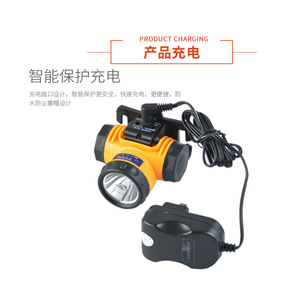 Linterna Frontal LED Recargable Black Panther 698, 2000 mAh, Impermeable, Brillo Ajustable, para Minería y Pesca - Product Image 1