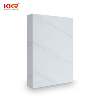 Surface solide en acrylique pur KKR Glacier White, 3,5 mm, 12 mm, 25 mm, couleur unie, feuille entière, résine, imitation marbre, personnalisable
