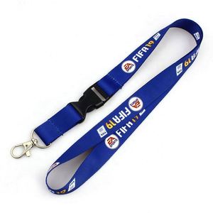 Promotional Polyester Lanyards With Logo Custom Heat Transfer Printing Sublimation Lanyard for Trade Show - Product Image 1