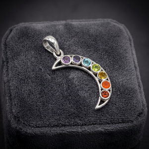 Mejor precio 925 plata esterlina siete Chakra Multi piedra preciosa colgante de plata de lujo joyería fina colgantes y dijes proveedor - Product Image 3
