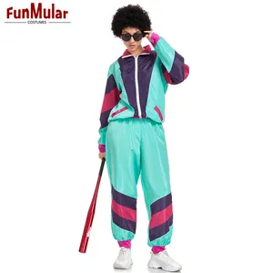 Funmular Disco Workout Kostuum Voor Volwassenen Hiphop Dance Outfit Voor Halloween Cosplay Kostuum