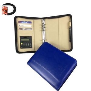 Tùy chỉnh-thực hiện PU da Sáu Vòng lỗ Clip với A4/A5 thư mục văn phòng và dây kéo đóng cửa - Product Image 1