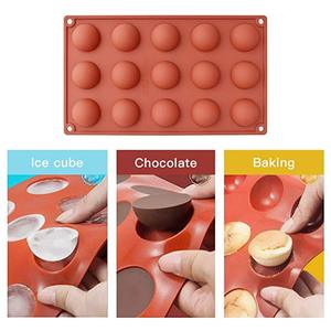 Shenhong — <span class=keywords><strong>moule</strong></span> en Silicone Semi-sphère de 15 cavités, cuisson pour la fabrication du chocolat, de la gelée, de la Mousse en forme de dôme - Product Image 5