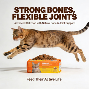 Nourriture sèche pour chats personnalisable, sans additifs, à saveur naturelle, à base de viande fraîche, riche en protéines, sans céréales, pour renforcer les os des animaux de compagnie - Product Image 3