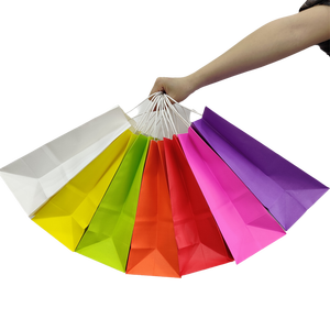 Wholesale Clothing in Stock Kraft Paper Bag with Handle <b>Cheap</b> Price Take Away Shopping Bag Accept Custom Printing - Product Image 4
