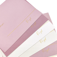 Autocollants d'emballage de vêtements personnalisés pour entreprises Cartes de voeux et de remerciement pour achat avec enveloppe pour petites entreprises