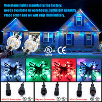 Guirlandes lumineuses de Noël permanentes 2026, IP44, plastique, étanches, 12V, LED RGB, points lumineux pixelisés, décoration intérieure/extérieure pour la maison