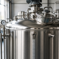Cuve de pasteurisation de lait en vrac 500L-5000L en acier inoxydable SS316L avec agitateur, certifiée ASME CE, directement de l'usine