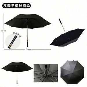 Paraguas de Golf Grandes, Rectos y Automáticos de Lujo Promocionales, de Tela Pongee, con Logotipo Personalizado, Coloridos, para Regalos Empresariales - Product Image 4