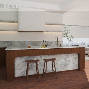 Isola da <span class=keywords><strong>Cucina</strong></span> di Lusso in <span class=keywords><strong>Marmo</strong></span> <span class=keywords><strong>Bianco</strong></span> Tostone <span class=keywords><strong>con</strong></span> Base Scanalata in <span class=keywords><strong>Marmo</strong></span> <span class=keywords><strong>Bianco</strong></span> Namibia Picasso Premium Personalizzabile per Hotel - Product Image 4