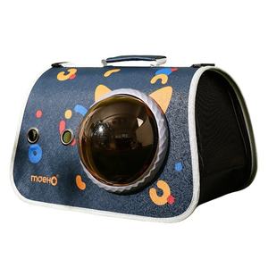 Convenient Foldable Pet Bag with Breathable Transparent Space Cover New Crossbody PU Handbag for <b>Cats</b> Pet Carriers - Product Image 1