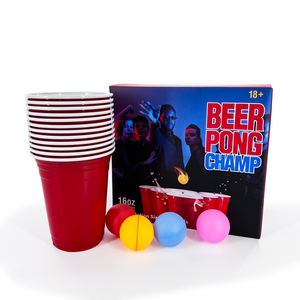 Fabricant chinois 24 tasses 8 balles Ensemble <span class=keywords><strong>de</strong></span> bière-<span class=keywords><strong>pong</strong></span> Kit <span class=keywords><strong>de</strong></span> <span class=keywords><strong>ping</strong></span>-<span class=keywords><strong>pong</strong></span> <span class=keywords><strong>de</strong></span> bière Vasos <span class=keywords><strong>De</strong></span> Plastico personnalisé - Product Image 2