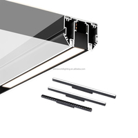 Rail magnétique en aluminium pour éclairage sur rail 48V en Russie, pour plafond tendu et tissu tendu, système d'éclairage LED sur rail magnétique