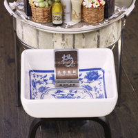 Nouveau modèle de pivoine carré restaurant chinois petit plat de sauce