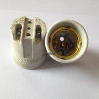 E27 style européen porte-ampoule types vintage blanc en céramique/douille en porcelaine avec support pour le montage
