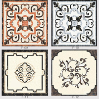 Tapis de sol en panneaux de marbre de haute qualité personnalisé avec incrustation en laiton Médaillon de sol au jet d'eau Carreau de mosaïque en pierre à bas prix