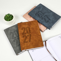 Petit MOQ, agenda quotidien personnalisé, couverture en cuir PU souple, onglets mensuels, 365 jours, agenda 2027 A5, carnet de notes à prix avantageux