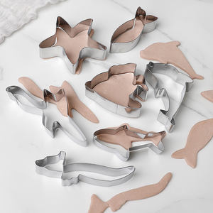 Ensemble de 7 <span class=keywords><strong>emporte</strong></span>-pièces à thème animaux marins de haute qualité en acier inoxydable pour la pâtisserie et la décoration de gâteaux - Product Image 4